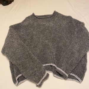 Soft gray cropped sweater